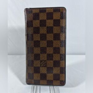 1145: Louis Vuitton Damier Ebene Brazza Wallet 2014 France